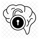 Brain Unlock Thought Liberation Keyhole Icon