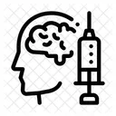 Brain Syringe Injection Icon