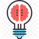 Brainstorm Bulb Creativity Icon