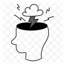 Black Monochrome Brainstorming Illustration Illustration Brainstorming Idea Symbol