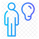 Brainstorming Lightbulb Think Icon