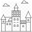 브란 성 랜드마크 기념물 아이콘