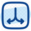 Branching Paths Down Userinterface Ui Icon