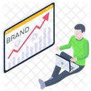 Market Growth Brand Management Brand Growth Icon