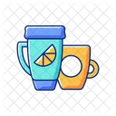 Branded cup and thermal cup  Icon