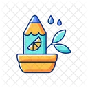 Branded growing pencil  Icon