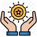 Branding Hand Star Icon