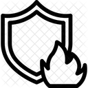 Brandschutz Antivirus Feuer Symbol