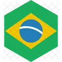 Brasil Bandeira Mundo Ícone