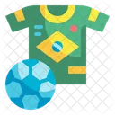 Fussball Brasilien Fussball Sport Trikot Team Ausrustung Symbol