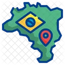 Brasilien Karte  Symbol