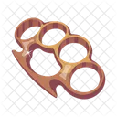 Metal Knuckles Brass Knuckles Fighting Tool Icon