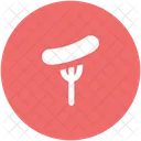 Bratwurst On Fork Icon