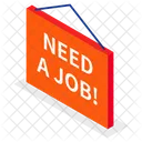 Brauche einen Job  Symbol