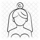 Braut Schleier Kostum Symbol