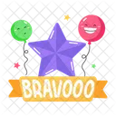 Bravo Word Shining Star Praise Word Icon