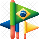 Brazil Carnival Flag Icon