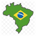 Brazil Country Geograpgy Icon
