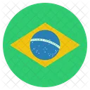Brazil Flag Circle Icon