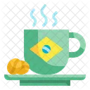 Coffee Cup Brazil Hot Drink Mug Flag Icon