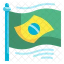 Flag Brazil Country Nation World Land Carnival Icon