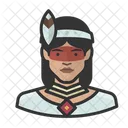 Brazilian Native Woman Avatar User Icon