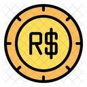 Brazilian Real Money Currency Icon