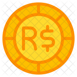 Brazil Real Coin Outline icon PNG and SVG Vector Free Download