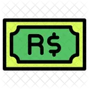 Brazilian Real Banknote Country Icon