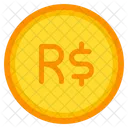 Brazilian Real Coin Currency Icon