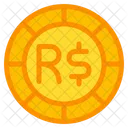 Brazilian Real Coin Currency Icon