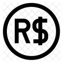 Brazilian Real Money Currency Icon