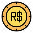 Brazilian Real Money Currency Icon
