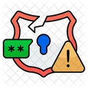 Breach Shield Breach Security Breach Defense Icon