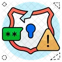 Breach Shield Breach Security Breach Defense Icon