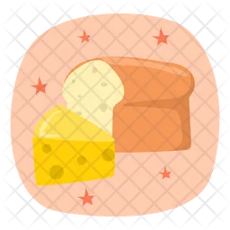 Bread And Cheese  Icon