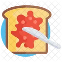 Bread And Jam Breakfast Healthy Diet Icon