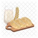 Bread And Milk Bread Milk Icon