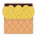 Bread loaves in basket  Icon