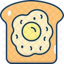 Bread Omelette Fast Food Food Icon
