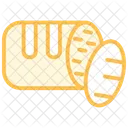 Bread Roll Duotone Line Icon Icon