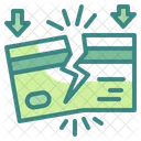 Break Credit Card Credit Card Economy Icon