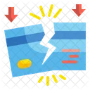Break Credit Card Credit Card Economy Icon