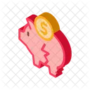 Chopped Piggy Bank Icon