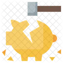 Break Piggy Bank  Icon