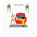 Break Time People Lunch Time Icon