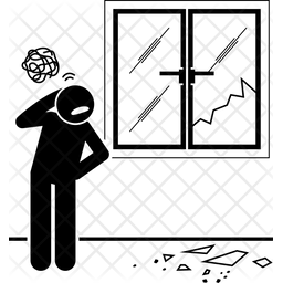 Break Window Mirror Icon