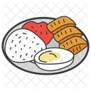 러시아 음식 바레니키 아침 식사 아이콘