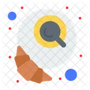 Breakfast Coffee Croissant Icon
