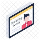 Live News Breaking News Newscaster Icon